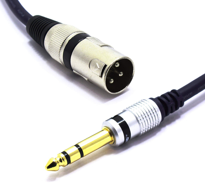 XLR Männlich auf 6,3mm Stereo Klinke Kabel 3m Mikrofonkabel 3 Polig auf 6,3 TRS Klinkenstecker Adapt