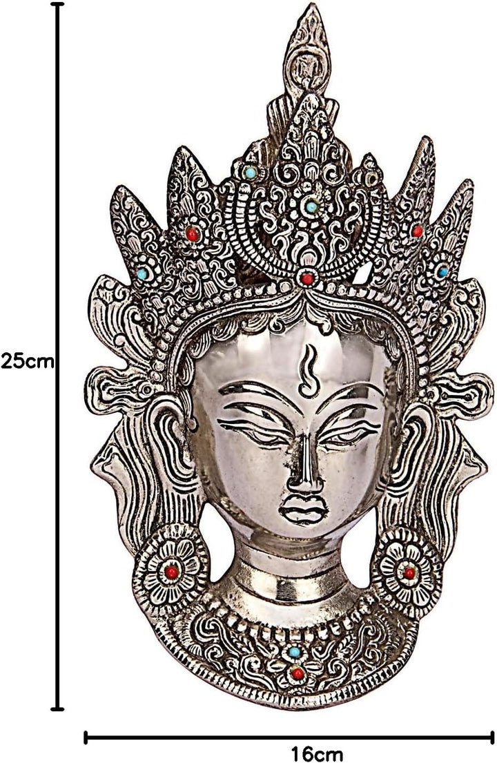 Kartique Tibetan Buddhist Deity| Wall Hanging Tara Mask | Face | Wall Decor (10 Inches Height)