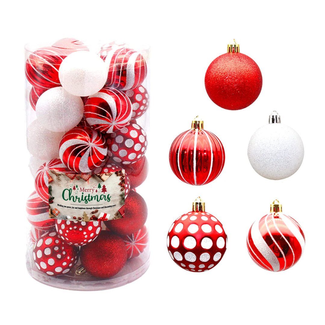 30 Stück, 6 cm, Weihnachtskugeln, Weihnachtskugeln, Weihnachtskugeln, bruchsichere Weihnachtskugeln