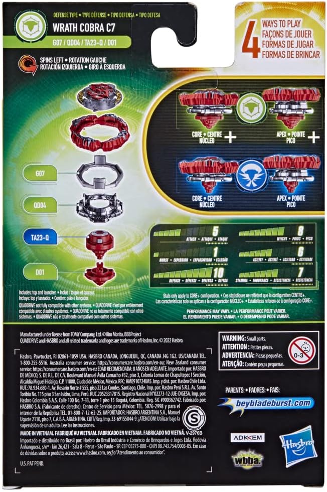 Hasbro Beyblade Beyblade Quad Drive, Kreisel und Launcher, Mehrfarbig (F3338EU4)