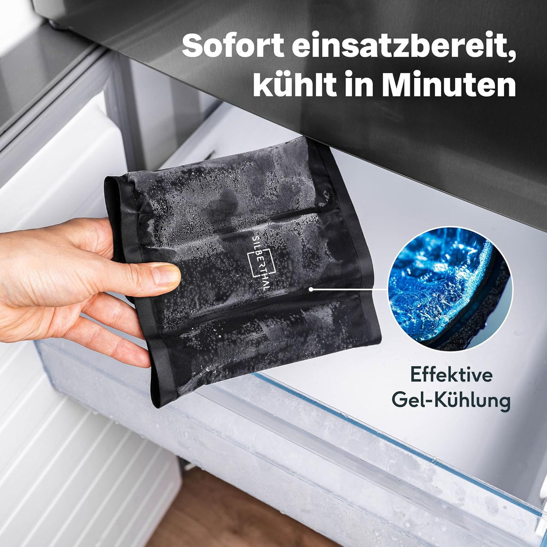 SILBERTHAL Weinkühler Edelstahl Doppelwandig mit 2 Kühlmanschetten - Aktive Kühlung mit Kühlmanschet