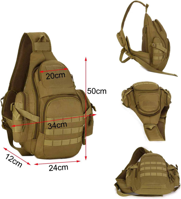 Neuleben Taktischer Sling Rucksack Schulterrucksack Militär Rucksäcke Gross Wasserabweisend Crossbod
