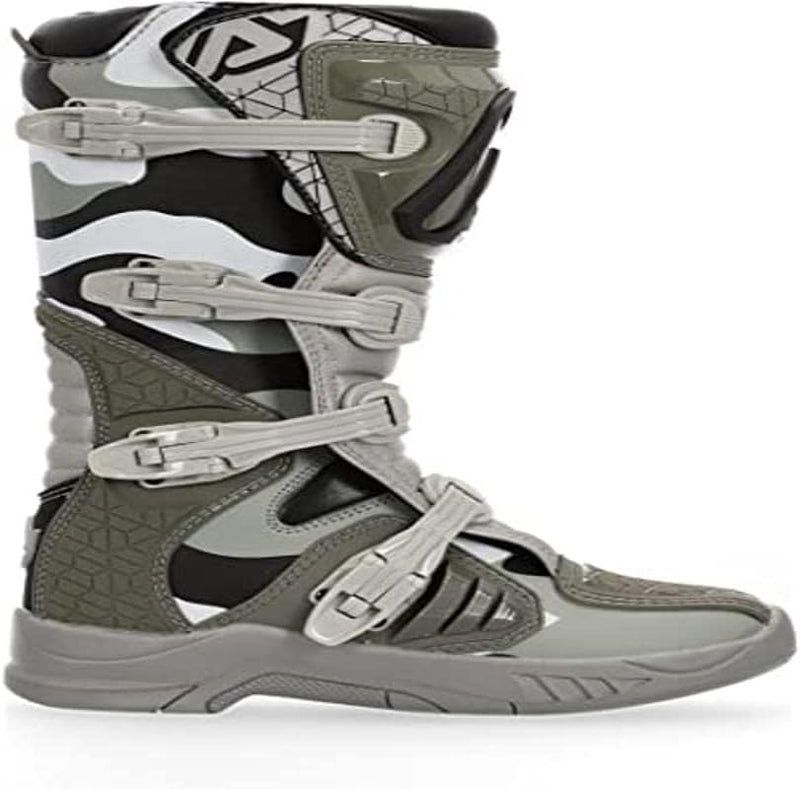 Acerbis Herren X-Team Stiefel 43 EU Braun Grau, 43 EU Braun Grau