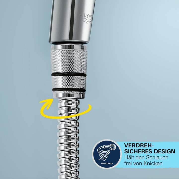 GROHE Vitalioflex - Metallbrauseschlauch (1750 mm, verstärkte Ausführung, knickfest, hitzebeständig)