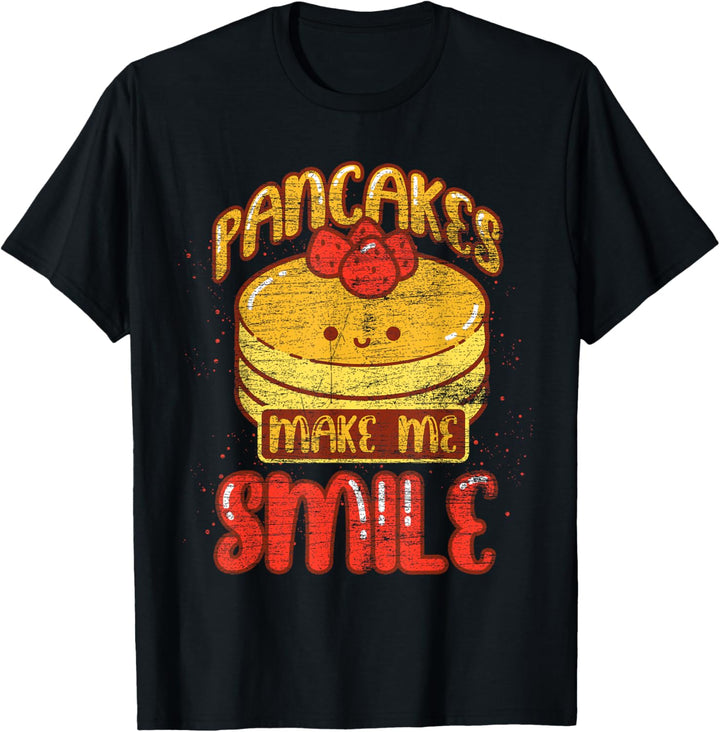 Kawaii Pfannkuchen Feinschmecker Frühstück Food Lover Pfannkuchen T-Shirt