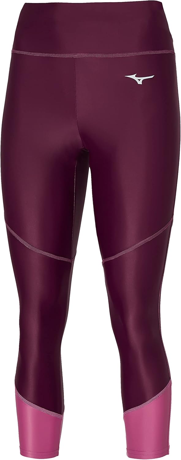 Mizuno Damen 3/4 Tights XS Traubenwein, XS Traubenwein