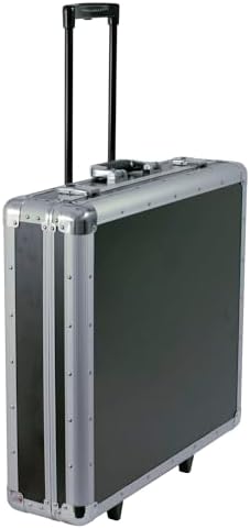 Reloop 200 Trolley CD Case - Profi CD-Case mit Trolley Fahrgestell, Teleskopgriff, 4-fach Unterteilu
