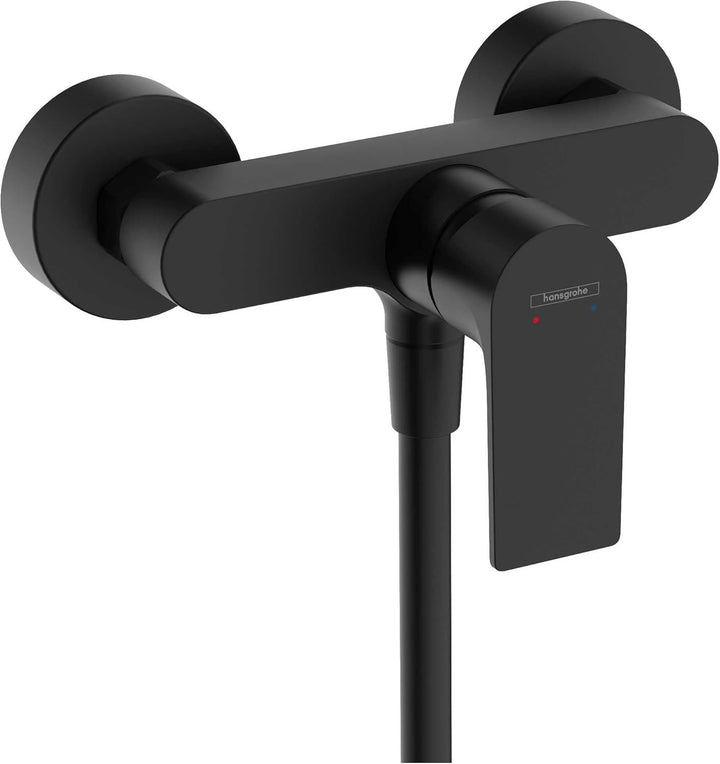 hansgrohe Duscharmatur Rebris E, Aufputz Brausebatterie, Duscharmatur für 1 Funktion, Mattschwarz Ma