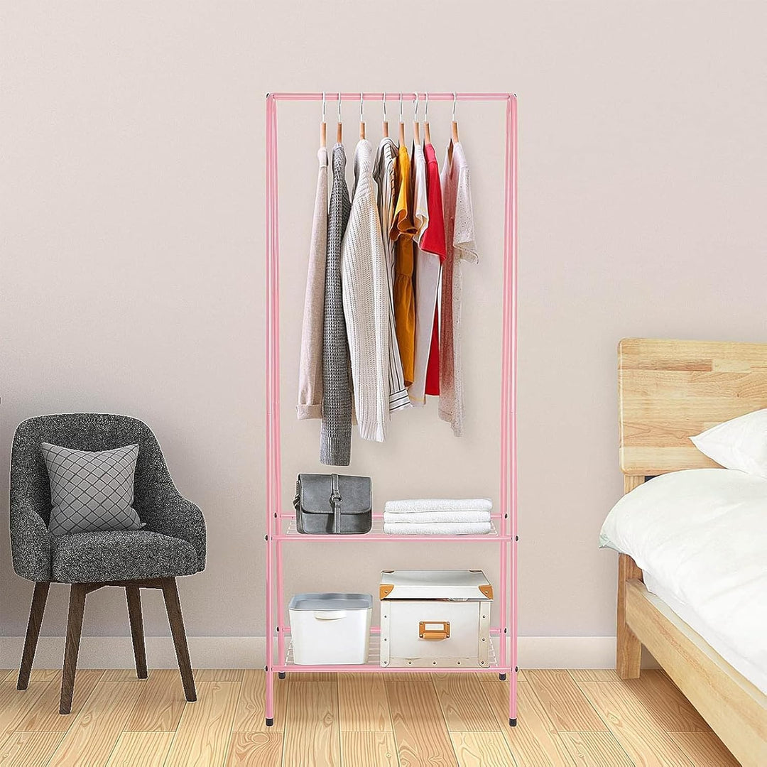 Kleiderständer Metall Kleiderstange 60 cm x 151 cm Kleiner Garderobenständer für Schlafzimmer mit Sc