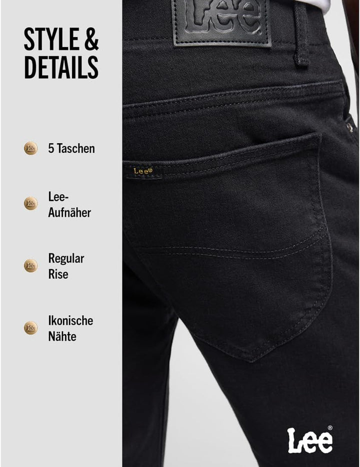 Lee Herren Extreme Motion Jeans 34W / 32L Schwarz, 34W / 32L Schwarz
