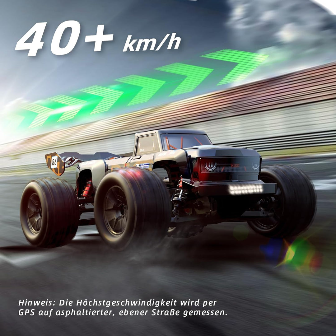 dexinco Ferngesteuertes Auto, 1:16 RC Auto, 4WD 40km/h Hobby Offroad Monster RC Truck, All Terrain W