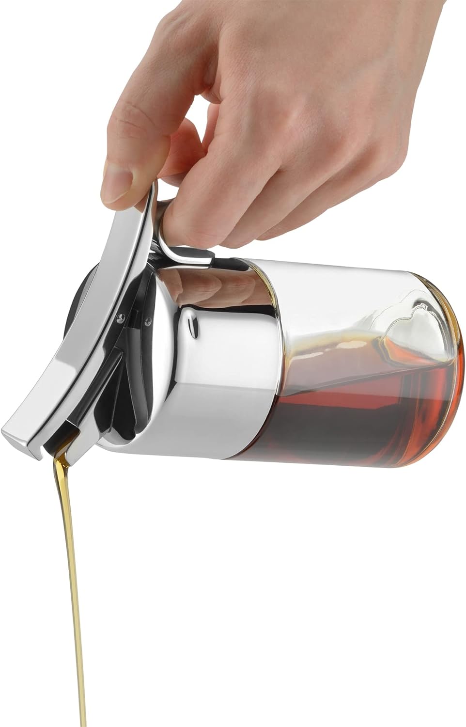 WMF Barista Sirup-/ Honigspender 240ml, Glas, Cromargan Edelstahl poliert, spülmaschinengeignet Sing