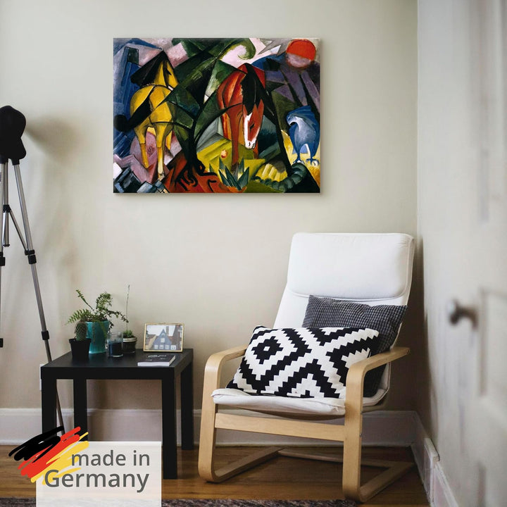 ARTland Leinwandbilder Wandbild Bild auf Leinwand 60x45 cm Wanddeko Abstrakte Kunst Tiere Pferd Pfer
