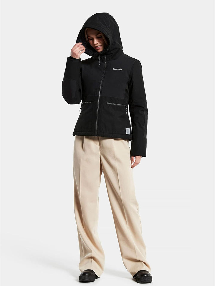 Didriksons Damen Winterjacke Celia Grösse: 36 Schwarz, Grösse: 36 Schwarz