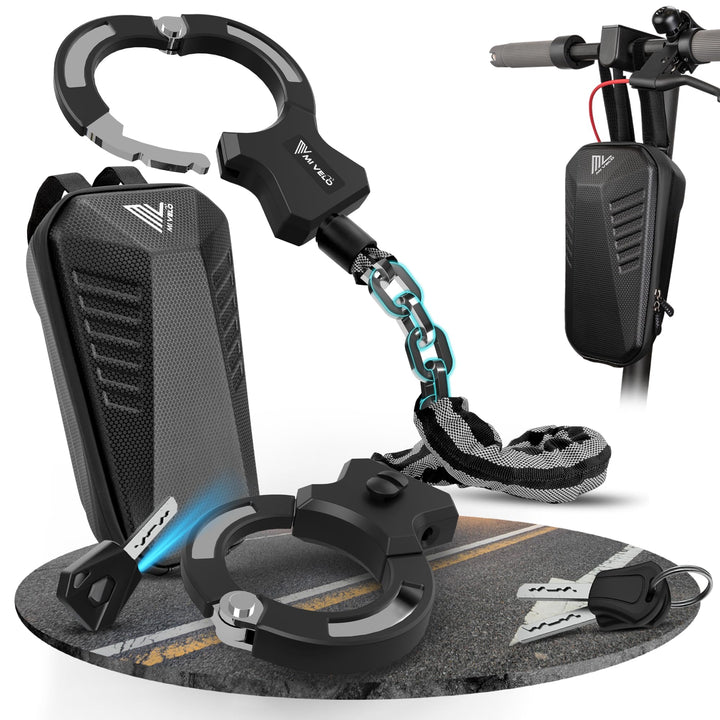 MIVELO E-Scooter Schloss extra sicher - Kettenschloss I Handschellenschloss für Elektroroller I Fahr