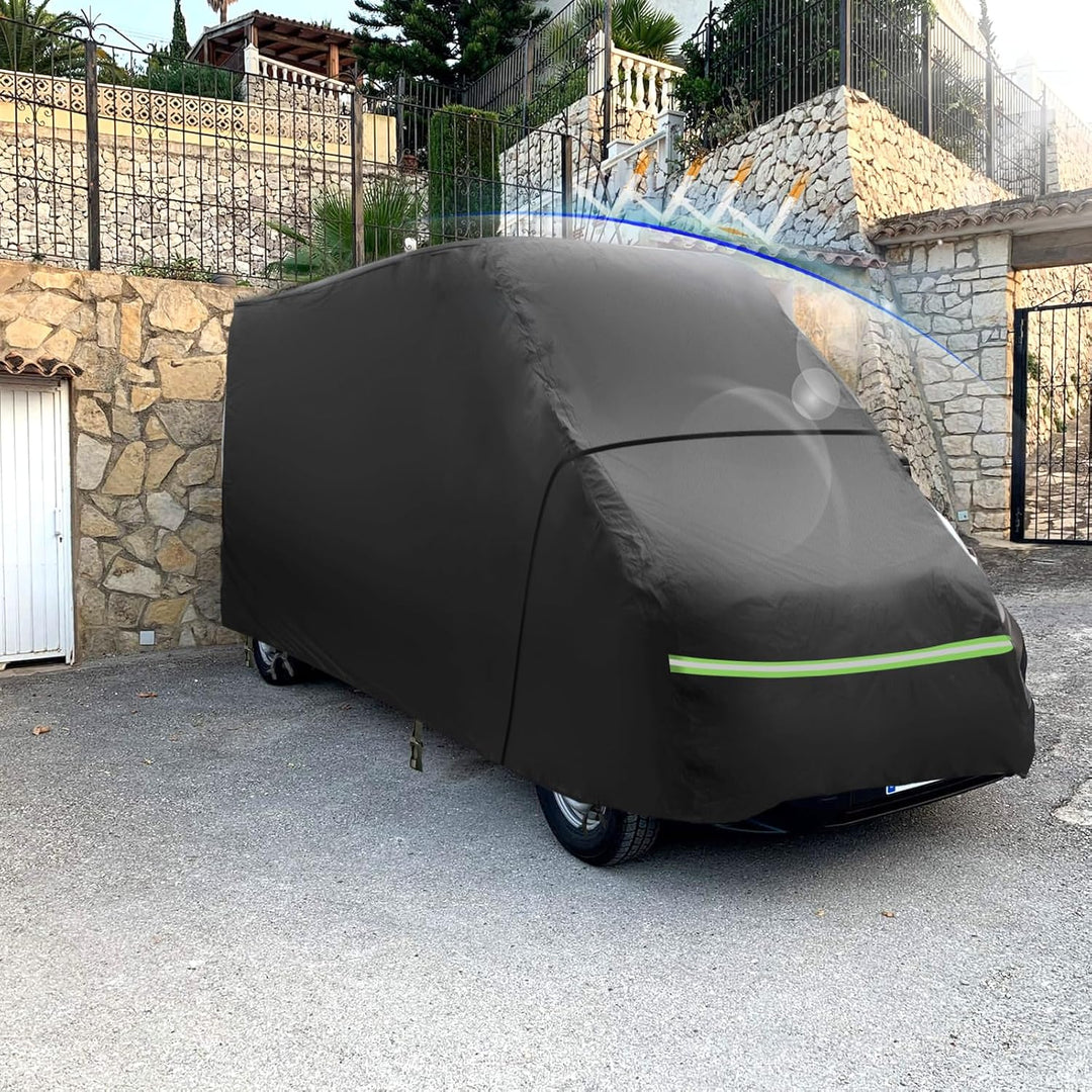 Vollgarage für FIAT Ducato 2006–2024, wasserdichte Wohnmobil-Abdeckung mit seitlichem Tür-Reissversc