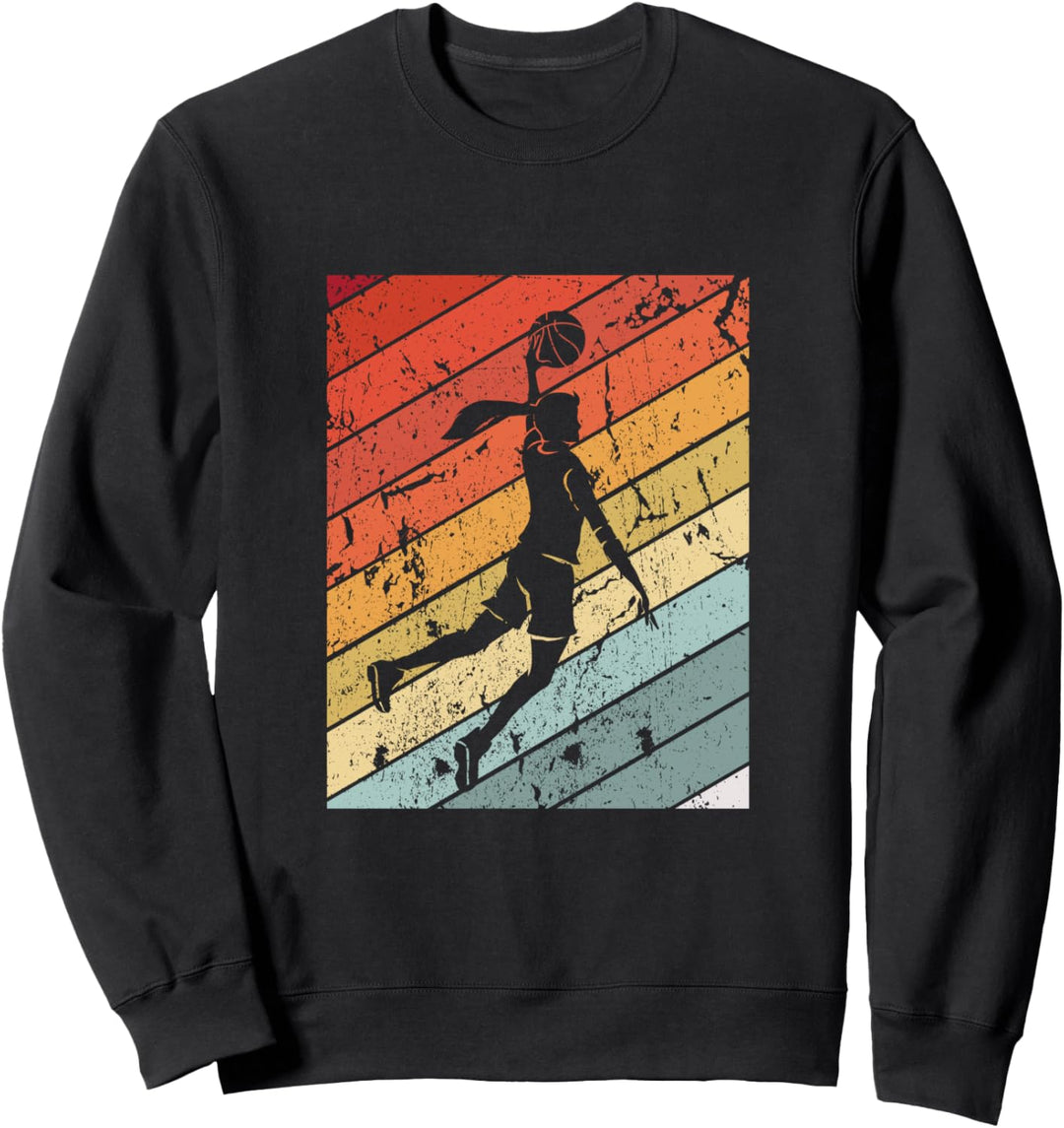Basketball Girl Retro Slam Dunk Basketball Mädchen Sweatshirt