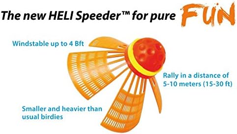 Speedminton SM01-FUN-10 FUN Set - Alternative to beach ball, spike ball, badminton, incl. 1 HELI and
