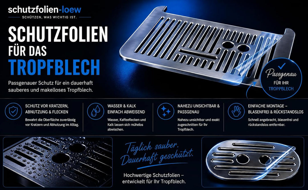 5 x Schutzfolie - Kratzschutz passend für DeLonghi Siebträgermaschine La Specialista Arte/Arte Evo E