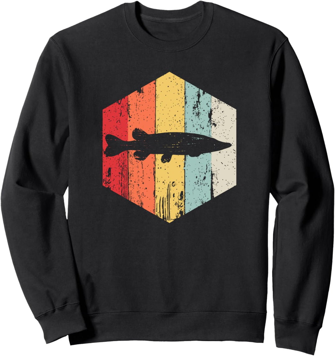 Hechtangler Design im retro vintage Stil mit Hecht Sweatshirt