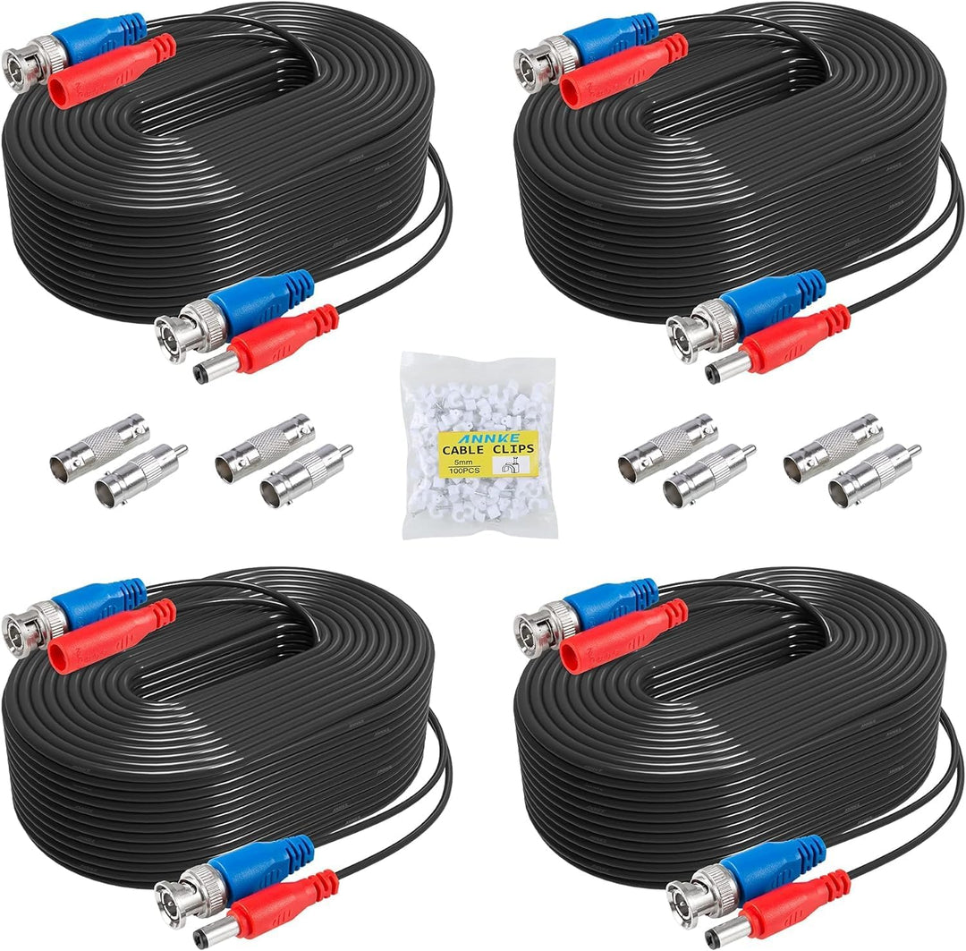 ANNKE BNC Kabel TVI AHD CVBS CVI Videokabel CCTV DVR 4 x 30M DC Power für Überwachungskamera Videoüb