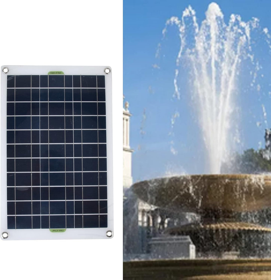 Solar Springbrunnen Pumpe, 50W Panel 800L/h 12V Geräuscharmes DC Solar Wasserpumpen Kit mit Solar Pa
