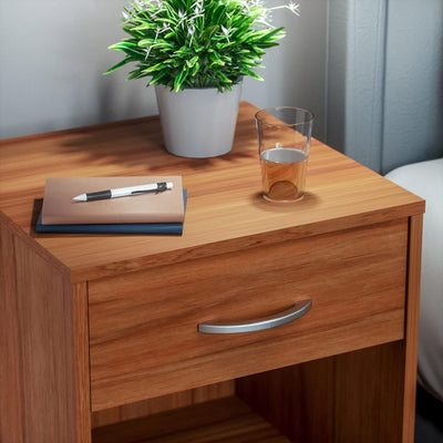 Casaria® Nachttisch Kirschholz 50x40x35cm mit Schublade Holz Modern 50cm Komforthöhe Boxspringbett S