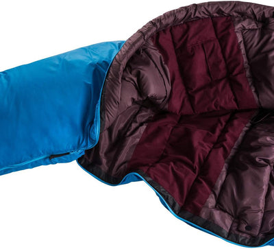 deuter Orbit 0° SL Damen Kunstfaser Schlafsack, bay-aubergine, bay-aubergine Zip left, Zip left