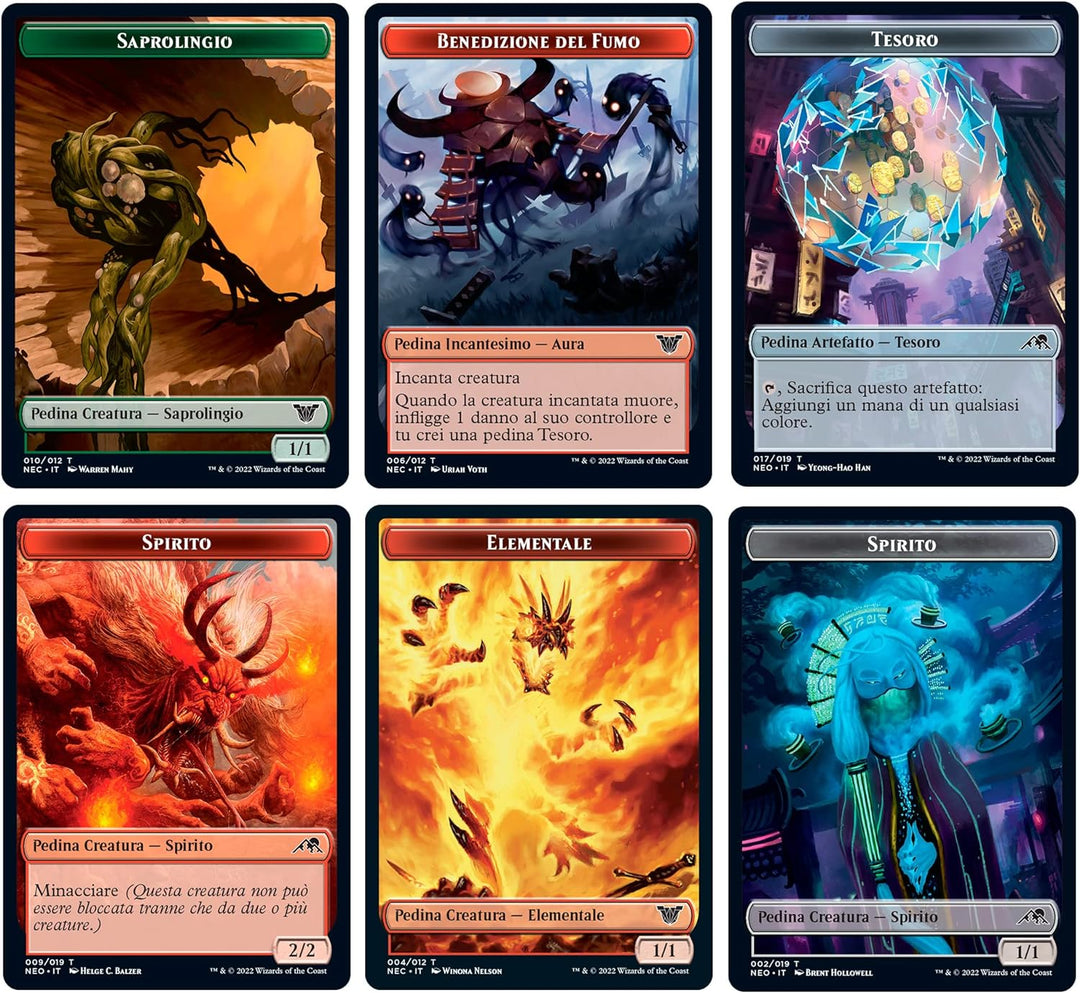 Magic The Gathering Kamigawa: Dinastia Neon C92101030 Magic:_l'Adunanza Commander Deck, Grün-Rot