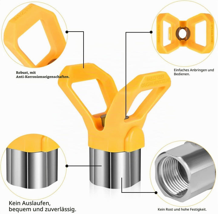 WOOLUCK® 6 Stück Airless Düse mit Spitzendichtung, für Airless Farbsprühsysteme (Typ 209,315,415,517