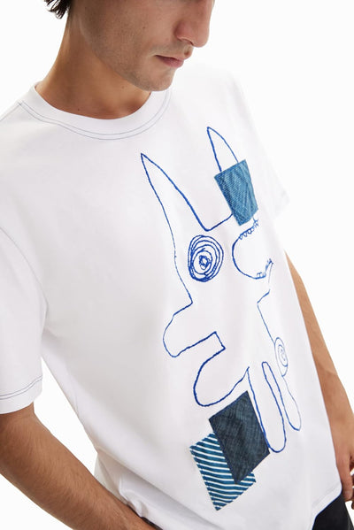 Desigual Herren T-Shirt M Weiss, M Weiss