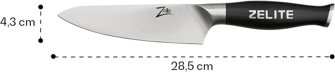 Zelite 15,2 cm Kochmesser, Profi Messer aus Deutschem Edelstahl, Japanisch Inspirierte Scharfe Messe