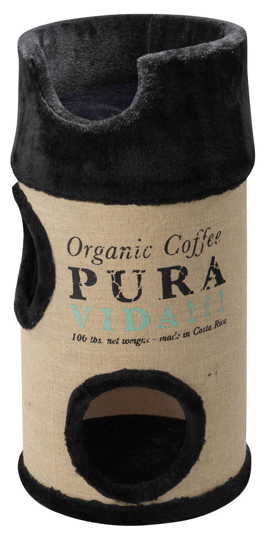 Europet Bernina 431431832 Katzenmöbel Cat Dome Coffee inklusiv Plüschkissen, schwarz