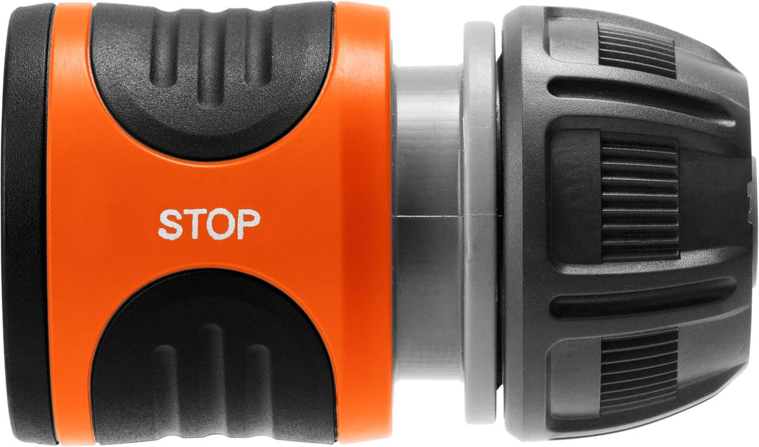Gardena Wasserstop 13 mm (1/2 Zoll) und 15 mm (5/8 Zoll): Steckverbinder mit Aquastop, Powergrip, ho