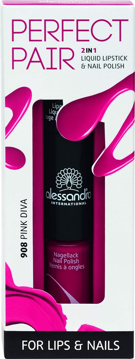 alessandro Perfect Pair 2in1 Lippenstift & Nagellack Pink Diva, 10 g, Pink Diva