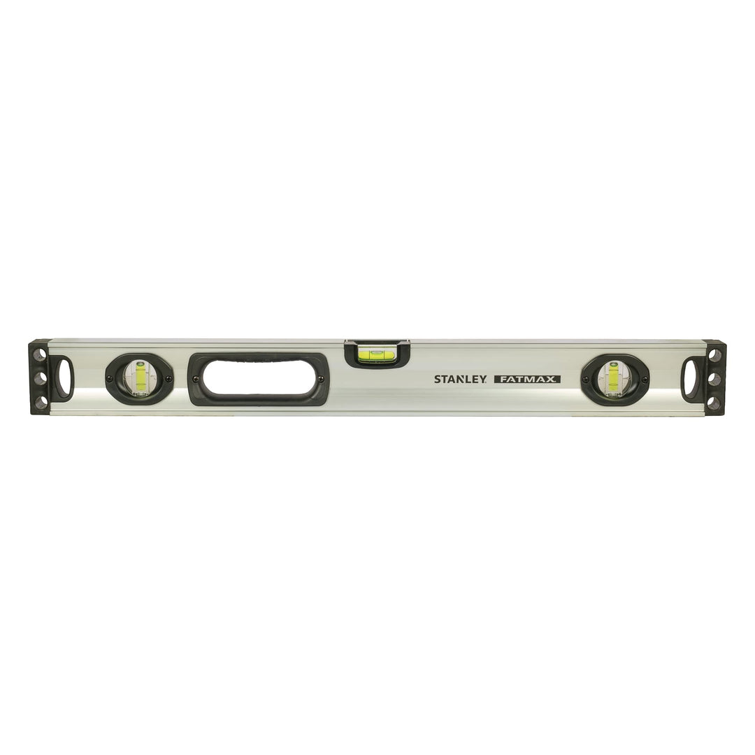 Stanley FatMax Wasserwaage II (60 cm, magnetisch, 1 horizontale/2 vertikale Libellen, Hohlprofil Alu