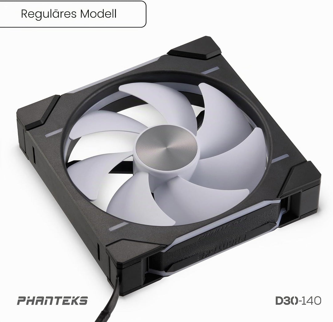 Phanteks D30 PWM Regular Airflow, D-RGB Lüfter - 140mm, schwarz