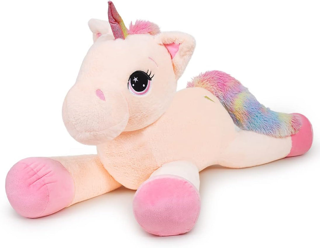 Yeqivo Riesen Einhorn Spielzeug Plüsch Grosses Regenbogen Lila Einhorn Kuscheltier Schöne Einhorn Ge