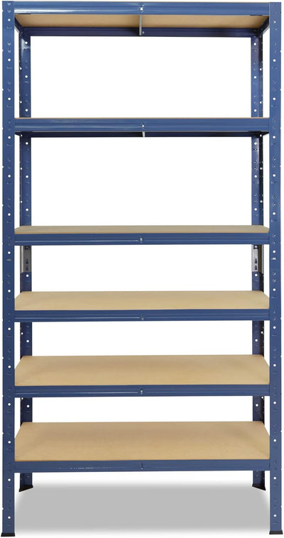 shelfplaza® 200x40x30cm Home Schwerlastregal blau/Metallregal mit 6 Böden/Kellerregal Metall, Garage