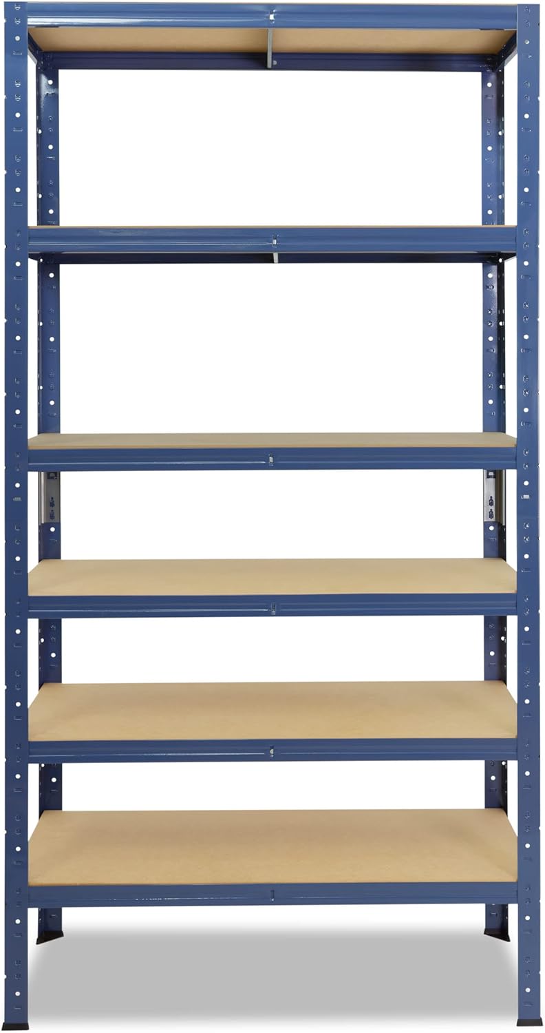 shelfplaza® 200x40x30cm Home Schwerlastregal blau/Metallregal mit 6 Böden/Kellerregal Metall, Garage