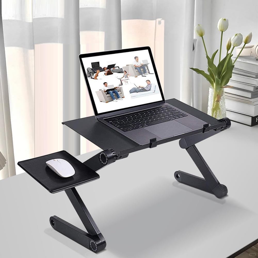 OHMG Laptop-Ständer, faltbar, für Laptop, Bett, Tablett, Leseständer, neigbar, für Sofa, Buch, Zeits