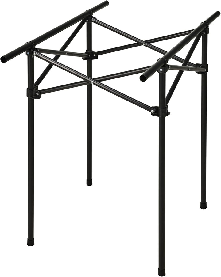 Camping Klapptisch schwarz mit Tragetasche - 70 x 70 cm - Universal Gartentisch mit einrollbarer Tis