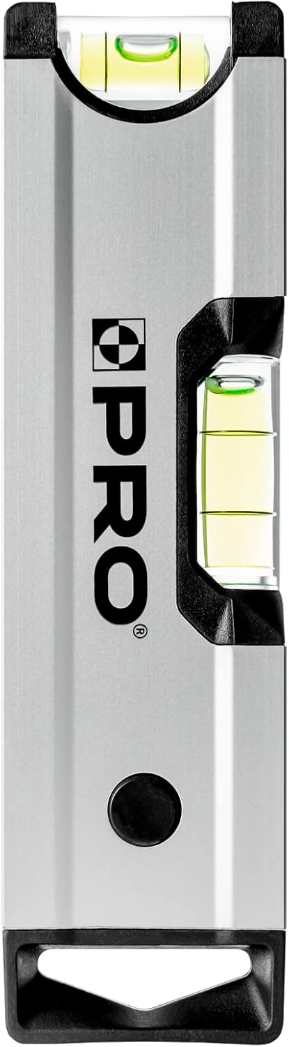 PRO600 Mini Wasserwaage mit magneten 17cm Eloxiert - Die Härte 9 auf der Mohs Skala - Ergonomischen