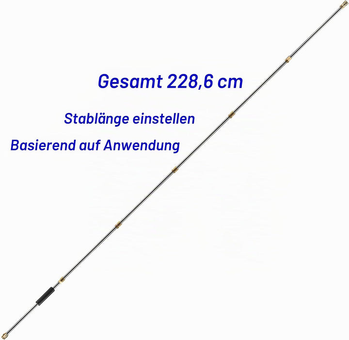 Tool Daily Hochdruckreiniger-Verlängerungsstab, 228,6 cm Hochdruckreiniger-Lanze, 1/4 Zoll Schnellan