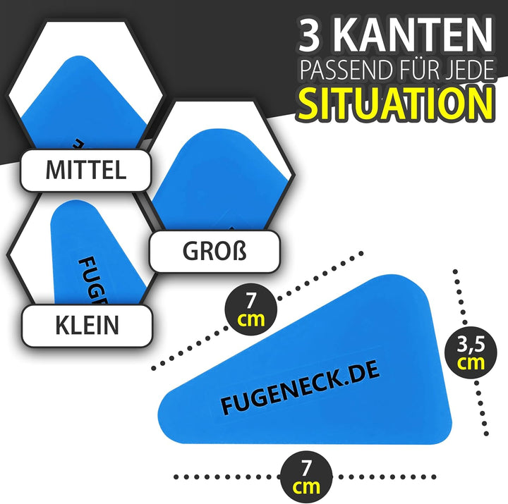 Profi Fugenabzieher - einzigartiges Design mit speziellen Überkanten - 3 Verschiedene Fugengrössen -