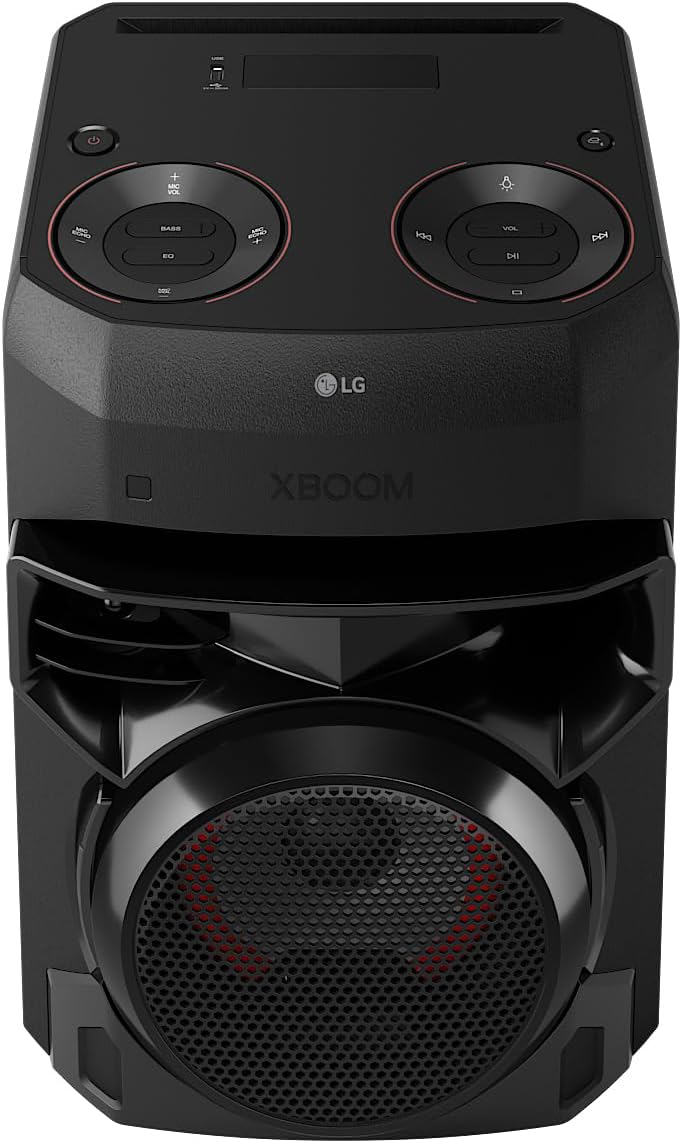 LG XBOOM RNC2, 1-Wege-Soundsystem mit 2 Lautsprechern (Dolby Audio, Karaoke- & DJ-Funktionen, Beleuc