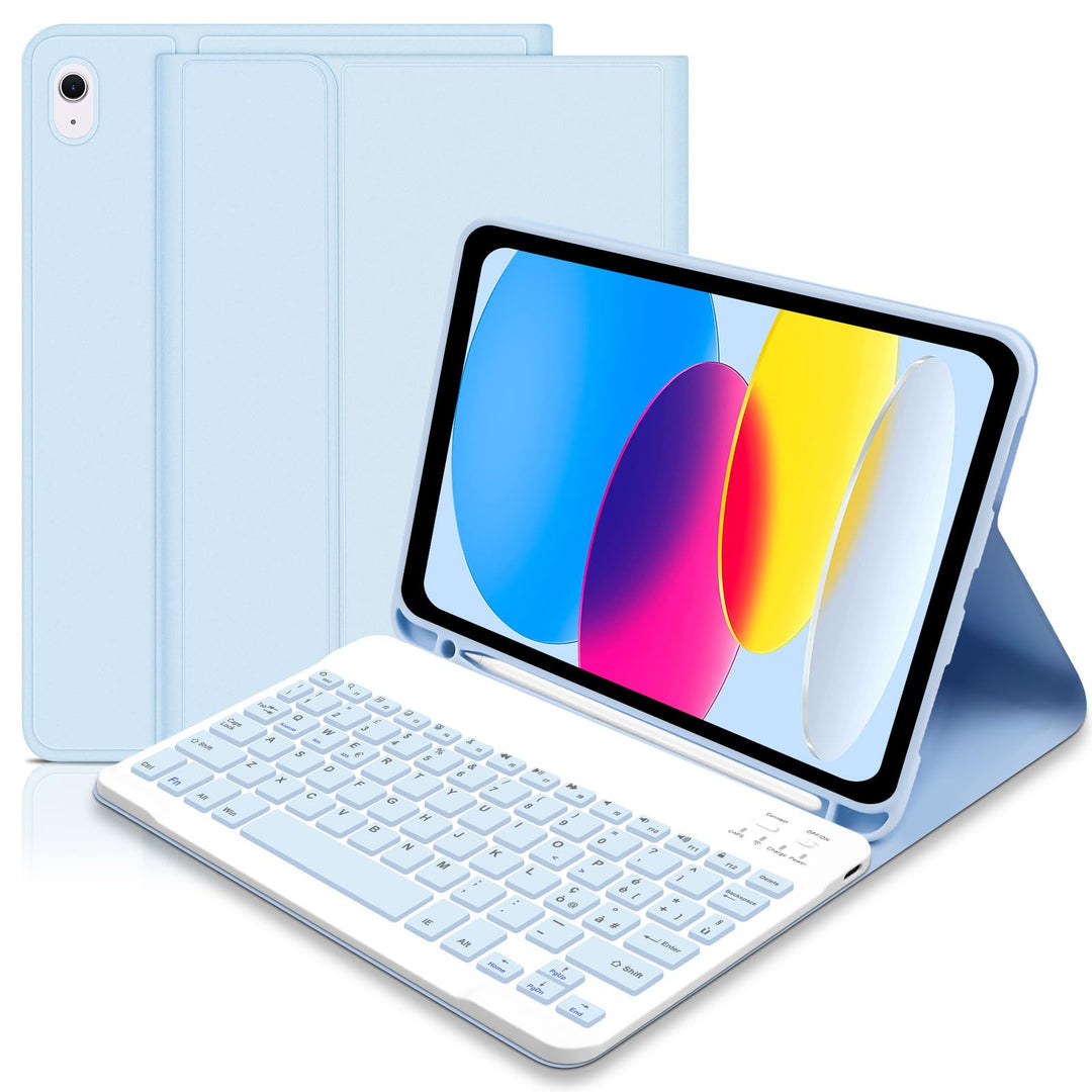 Hülle mit Tastatur für IPad 11/10 Generation (2025/2022, 11/10.9 Zoll) -Abnehmbare Magnetische Schut