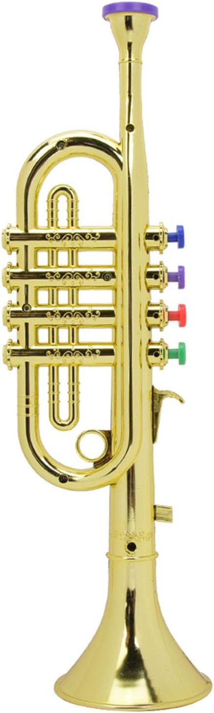 Golden beschichtete Trompete ABS Trompete Wind Musikinstrument f¨¹r Kinder Vorschule Musik Spielzeug