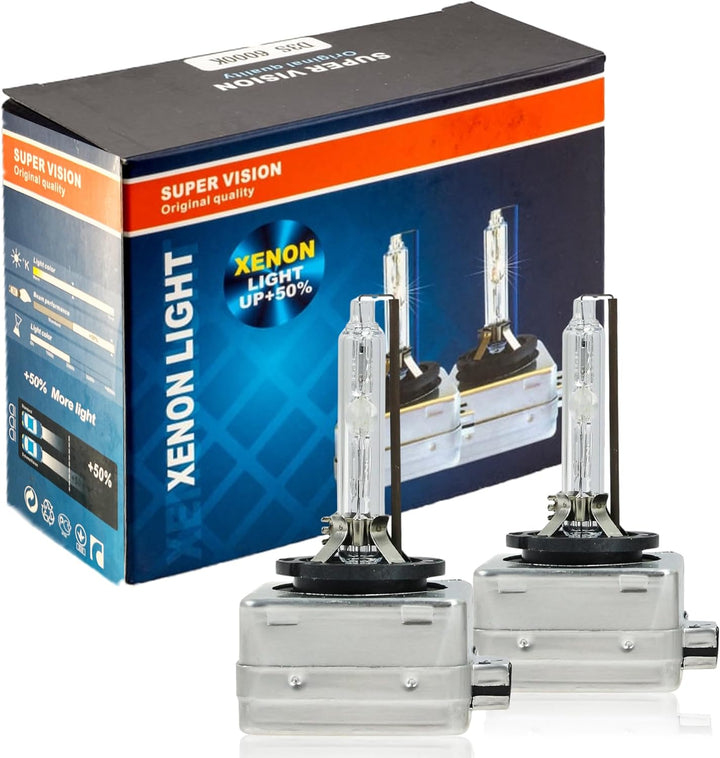 Super Vision D3S Xenon Brenner Scheinwerfer Lampen 6000K 8000K 2x (Weiss), Weiss