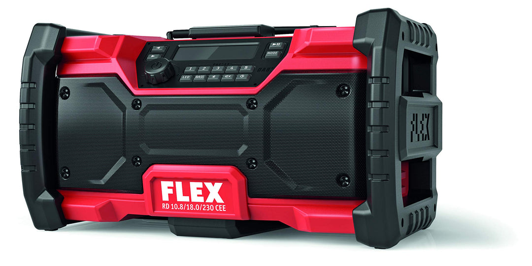Flex Digitales Akku-Baustellenradio RD 10.8/18.0/230 (10,8V, 18V oder Netzstecker, DAB+, FM, Ohne Ak